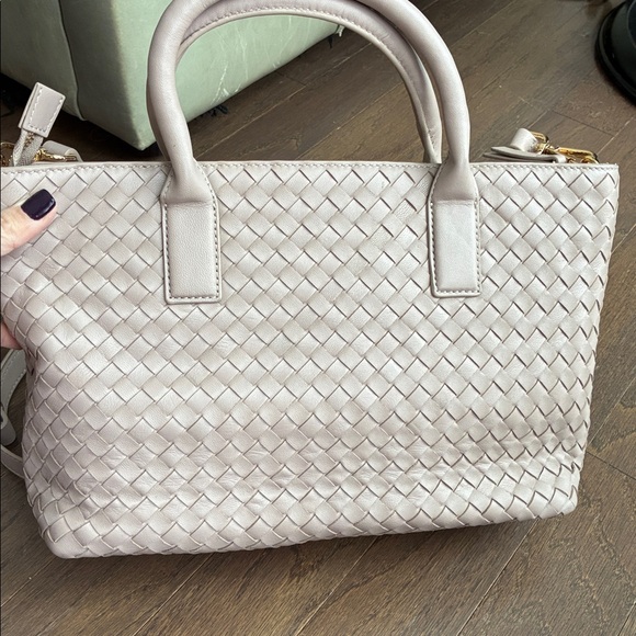 Quince Top Handle Wove Leather Bag - Picture 2 of 14